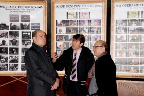 Zingaretti e l’Ambasciatore delle Filippine in visita alla mostra del Videoclip