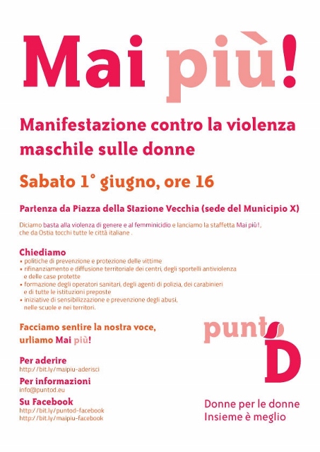 Mai più violenza contro le donne