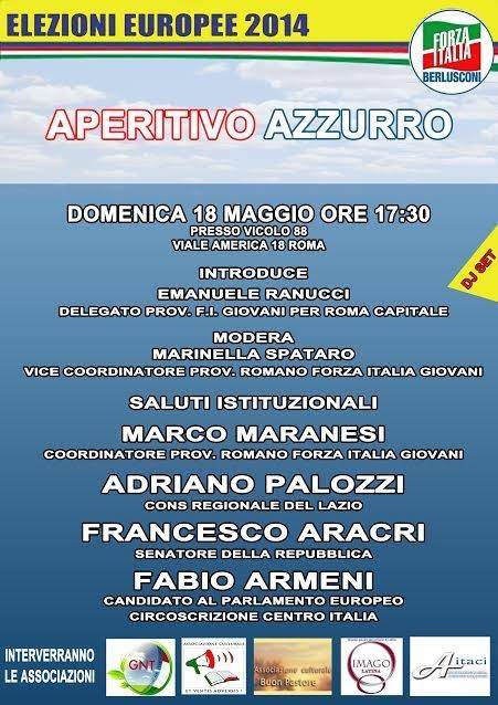 Il Coordinamento provinciale Fi Giovani promuove “L’aperitivo azzurro”