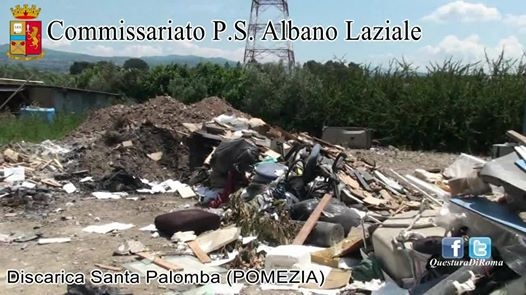 Albano, individuata discarica abusiva a Santa Palomba: 8 denunce per reati ambientali