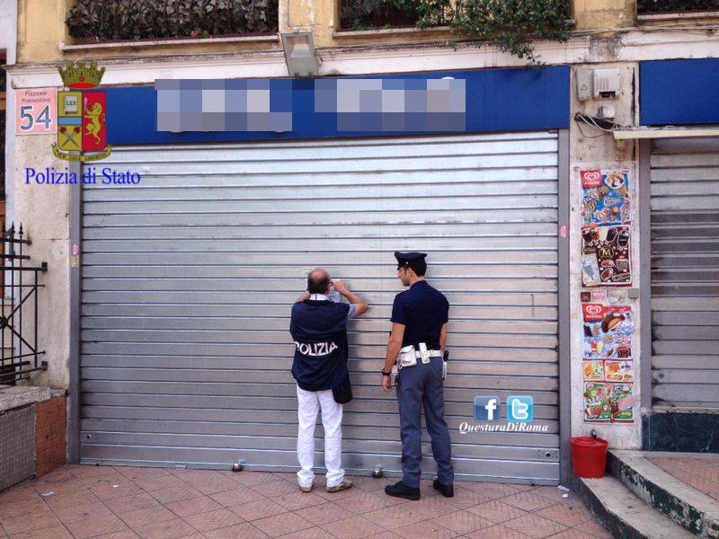 Pigneto, bar “teatro” di episodi violenti e spaccio di droga chiuso dalla polizia