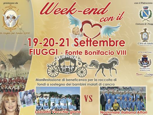 Fiuggi, Week end con il Cuore tra le vecchie glorie della Lazio e la nazionale Attori