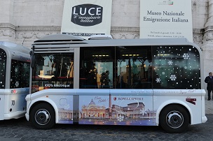 Trasporti, a Natale tutti in centro di Roma con i bus elettrici