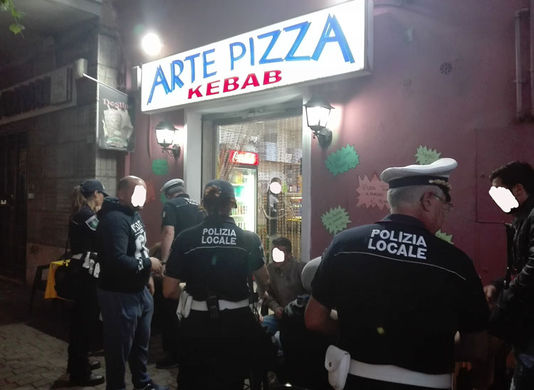 Ciampino. Interrotta l’attività di bivacco e degrado presso una pizzeria-kebab