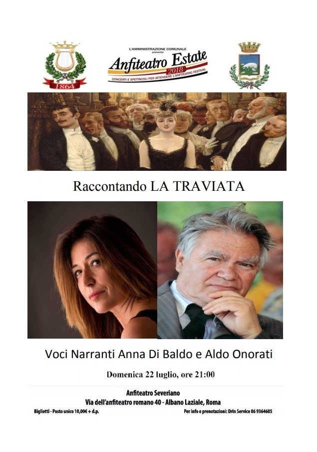 Albano Laziale, Anfiteatro Estate 2018: ecco “Raccontando la Traviata”