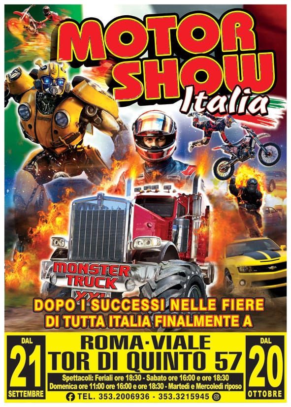 Rombo dei motori dai film celebri, guida estrema e Monster Truck: anche a Roma “Motor Show Italia”