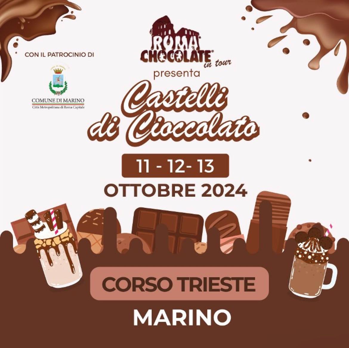 MARINO NEL FINE SETTIMANA TORNA “CASTELLI DI CIOCCOLATO”   